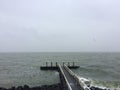 A pier on the Afsluitdijk, The Netherlands