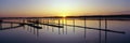 Pier and Pacific at sunset, Oregon