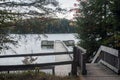 Pier on the Pete`s Lake, Alger County, Michigan, USA