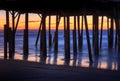 Pier Pilings Foundation Silhouette North Carolina