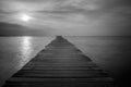 Pier at Playa del Muro in Alcudia, Spain