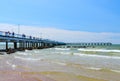 Pier in the popular resort town of Palanga, Lithuania Royalty Free Stock Photo