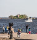 Pier in the port of Kronstadt, Royalty Free Stock Photo