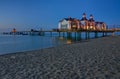 Pier with restaurant in Sellin, Baltic Sea, German