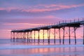 Saltburn by the Sea Pier at Sunrise Royalty Free Stock Photo