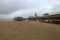 The pier of Scheveningen that enters the North Sea from the beach