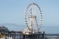 The Pier in scheveningen in the Netherlands with the Ferris wheel in front