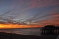 Pier of Scheveningen at sunset Royalty Free Stock Photo