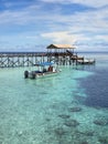 Pier at Sipadan Island, Sabah, Malaysia