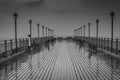 Skegness pier on rainy day Royalty Free Stock Photo