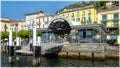 A pier of a small town Bellagio at the Como lake