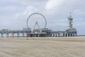 Pier at Strandweg Boulevard at Scheveningen districts. Hague Den Haag. South Holland. Netherlands Royalty Free Stock Photo