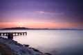 Pier at sunrise, eastern Thailand Royalty Free Stock Photo