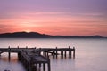 Pier at sunrise, eastern Thailand Royalty Free Stock Photo