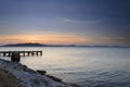 Pier at sunrise, eastern Thailand Royalty Free Stock Photo