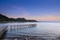 Pier at sunrise, eastern Thailand Royalty Free Stock Photo