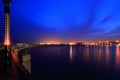 Pier at sunrise twilight Royalty Free Stock Photo