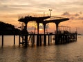 Pier at sunset, Christmas Island, Australia