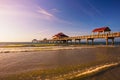 Pier 60 at sunset on a Clearwater Beach in Florida Royalty Free Stock Photo