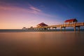 Pier 60 at sunset on a Clearwater Beach in Florida Royalty Free Stock Photo