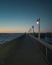 Pier at sunset, Fire Island, New York