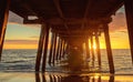 Pier at sunset Royalty Free Stock Photo
