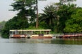 Pier with tourist boats for River Safari Cruise Singapore