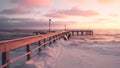 Pier Tranquility in a Blanket of Snow