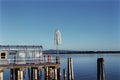 Pier at Trasimeno lake Royalty Free Stock Photo