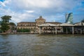 Pier for traveling along Chao Phraya River on regular city boat line, Bangkok