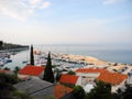 Pier in the village of Baska Voda, Croatia. Royalty Free Stock Photo