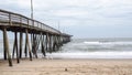 Old wooden Pier at Virginia beach Royalty Free Stock Photo
