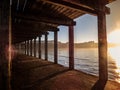 Pier in Whitby, Yorkshire England Royalty Free Stock Photo