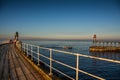 Pier in Whitby, Yorkshire England Royalty Free Stock Photo