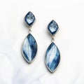 Pierce Blue Quartz Sterling Silver Earrings - Janek Sedlar Style