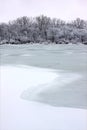 Pierce Lake Snowfall - Illinois Royalty Free Stock Photo