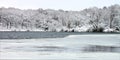 Pierce Lake Snowfall - Illinois Royalty Free Stock Photo