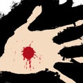 Pierced hand (vector)