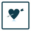 Pierced Heart By Arrow Icon