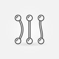 Piercing barbells vector minimal icon or design element