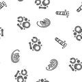 piercing fashion beauty earring vector seamless pattern