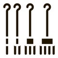 Piercing Hooks Icon Vector Glyph Illustration