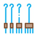 Piercing Hooks Icon Vector Outline Illustration