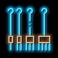 Piercing Hooks neon glow icon illustration