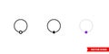 Piercing icon of 3 types color, black and white, outline. Isolated vector sign symbol