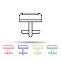 Piercing multi color icon. Simple thin line, outline vector of jewelry icons for ui and ux, website or mobile application Royalty Free Stock Photo