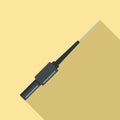 Piercing needle icon, flat style Royalty Free Stock Photo