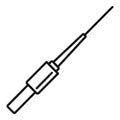 Piercing needle icon, outline style Royalty Free Stock Photo