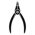 Piercing pliers icon, simple style Royalty Free Stock Photo