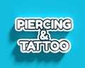 Piercing and tattoo Royalty Free Stock Photo